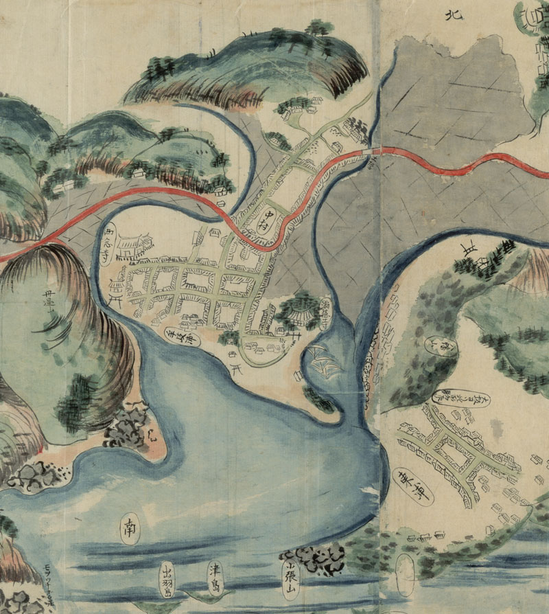 阿波国海部郡従橘村加場坂至牟岐浦福良絵図